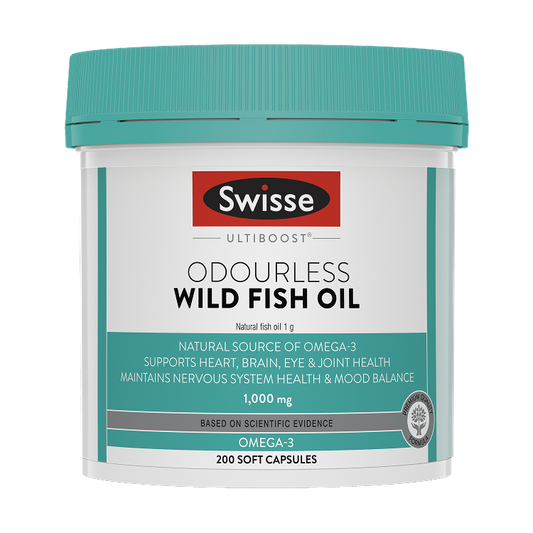 Viên uống dầu cá Swisse Ultiboost Odourless Wild Fish Oil